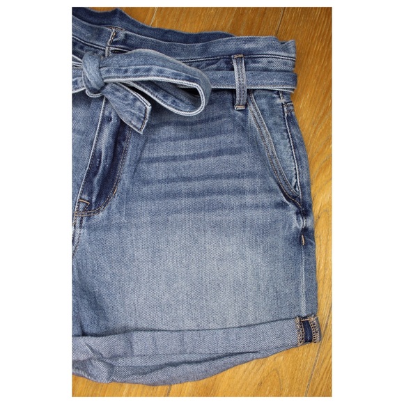 KanCan High Rise Belted Cuffed Shorts 6 28 - Picture 12 of 12